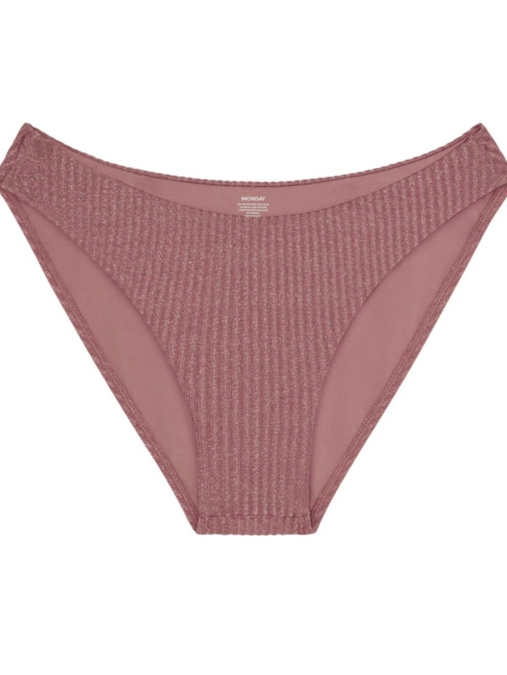 Monday Swim Seychelles Ribbed lurex bottom in Mauve